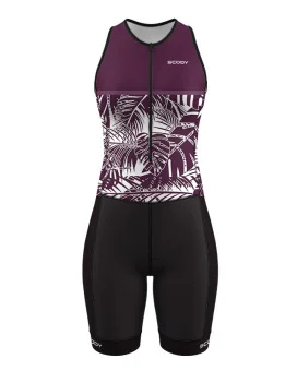Perform Triathlon Suit, Front Zip - Oasis Plum