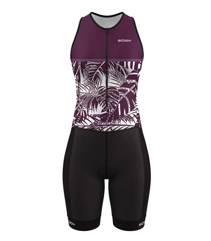 Perform Triathlon Suit, Front Zip - Oasis Plum