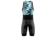 Chevron Teal Triathlon Suit, Sleeveless - Men | Made in Australia | Triathlon Gear