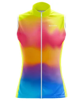 Women's Performance Cycling Wind Vest - Sunburst | Cycle Clothing | Made in Aus