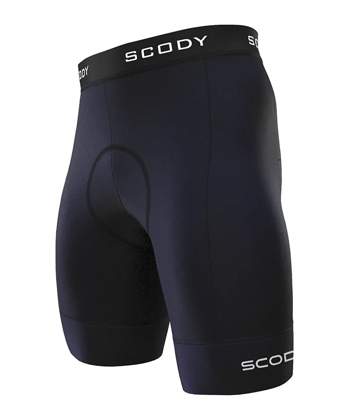 Navy Cycle Shorts, X-Opaque Cuff, Accent