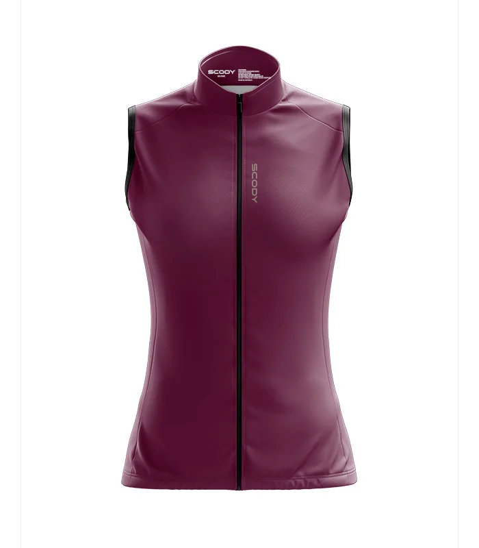 Cycle Gilet with Pockets - Staple Rose Red, Lightweight, Windproof