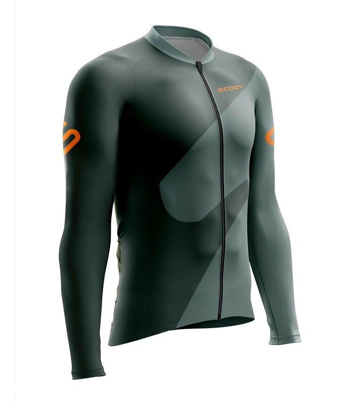 Performance Long Sleeve Cycle Jersey - Slide Racing Green