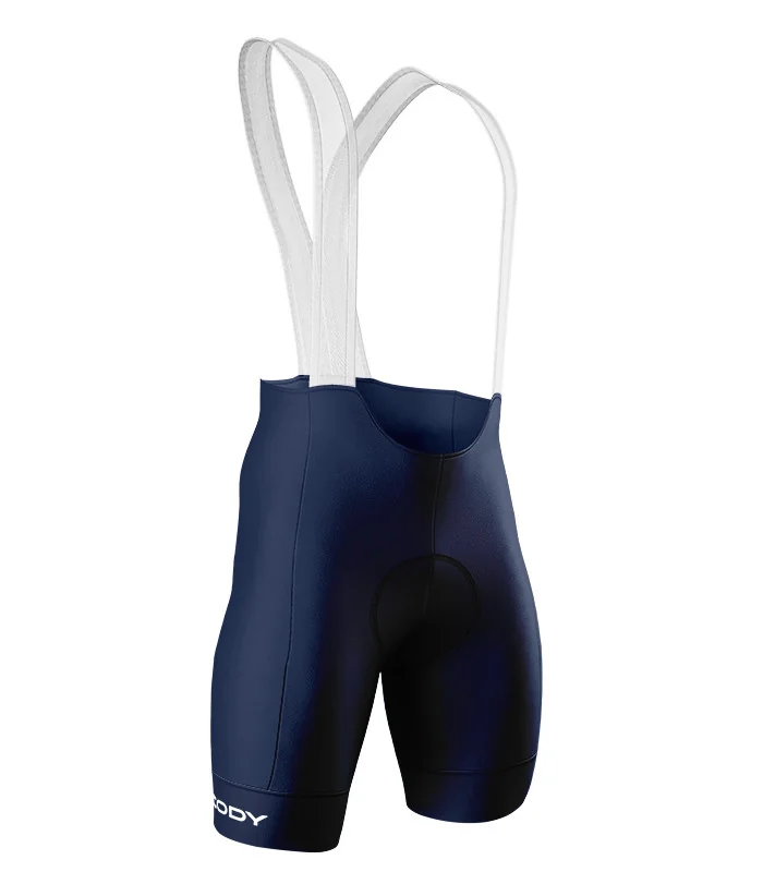 Navy Cycle Bib Shorts, X-Opaque Cuff, Seamless Strap