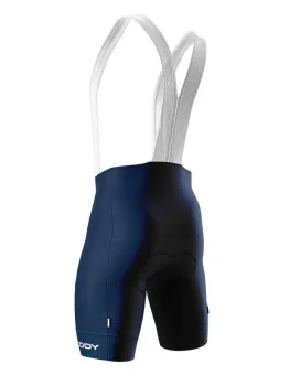 Navy Cycle Bib and Brace Shorts - Men, Askin Fabric Cuffs, Seamless Bib straps