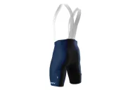 Navy Cycle Bib and Brace Shorts - Men, Askin Fabric Cuffs, Seamless Bib straps