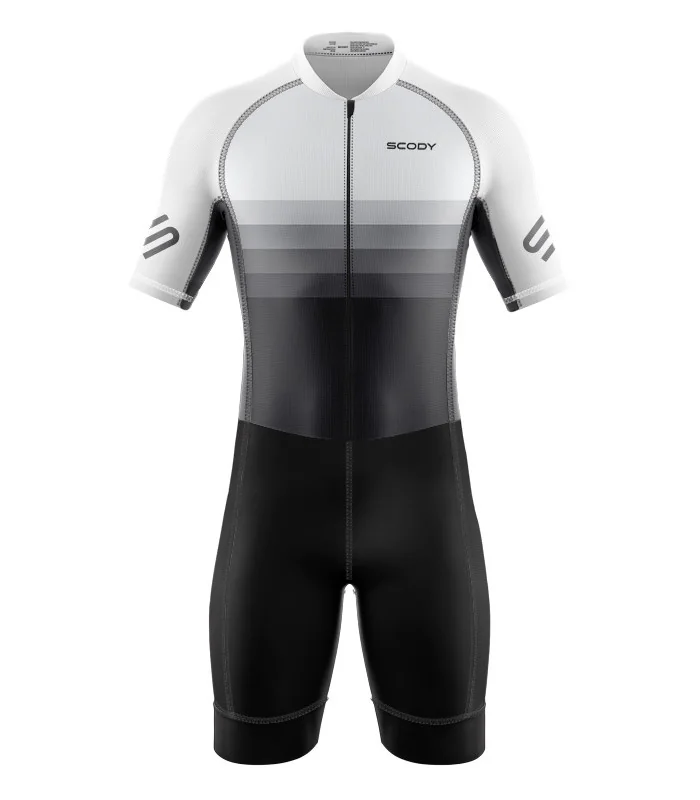 Perform UV Protect Sleeved Triathlon Suit - Stripes