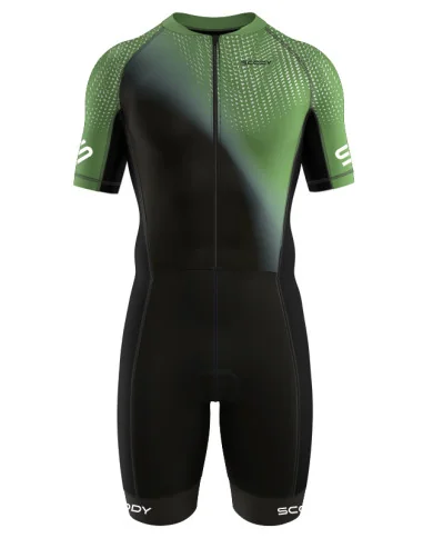 Olive Tilt 3/4 Zip Men's Aero Triathlon Suit | Triathlon Gear
