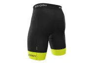 Black Cycle Shorts with Fluoro Yellow cuffs - Men