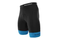Black Cycle Shorts with Cyan cuffs - Men
