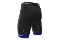 Black Cycle Shorts with Cobalt Blue cuffs - Men