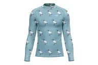 Bin Chicken, Sky Blue  Men's Surf Rashie, UPF50+ | Beach Wear