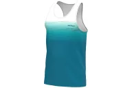 Teal and White Transition Run Singlet, Ultra Lightweight - Men | Running Singlet