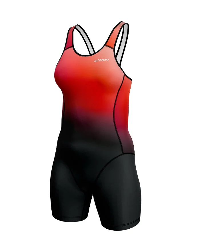 Swim-Optimised Triathlon Suit, Open Back - Galaxy