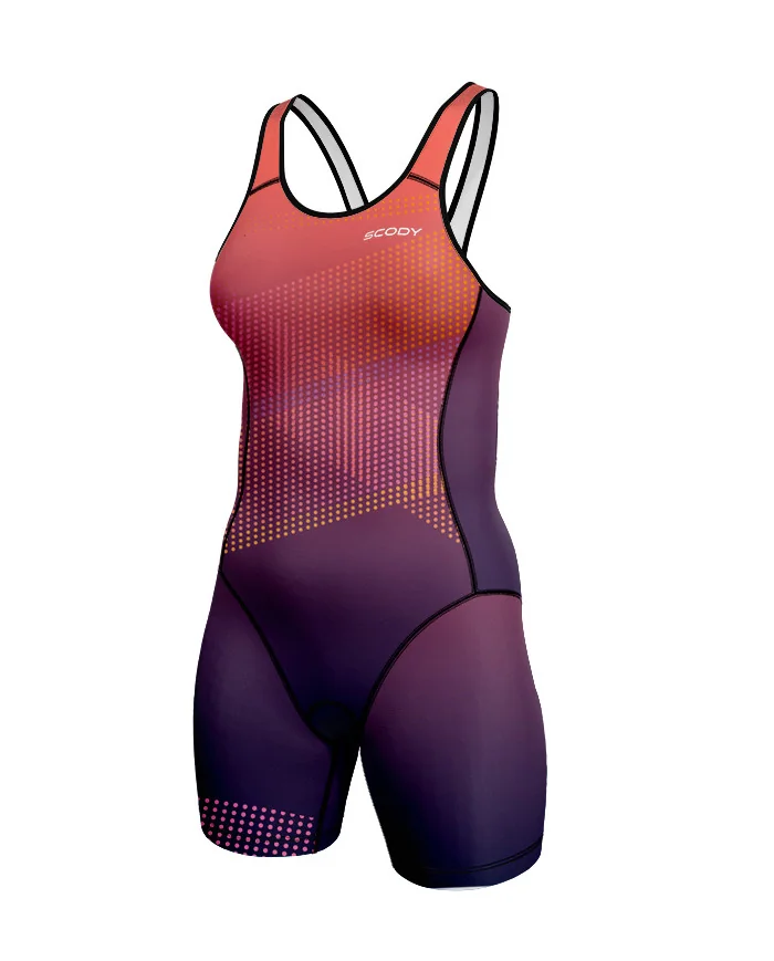 Swim-Optimised Triathlon Suit, Open Back - Daybreak