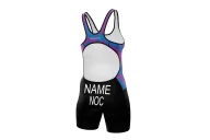Splash Pink and Blue World Triathlon Compliant Elite Open Back Triathlon Suit | Triathlon Gear