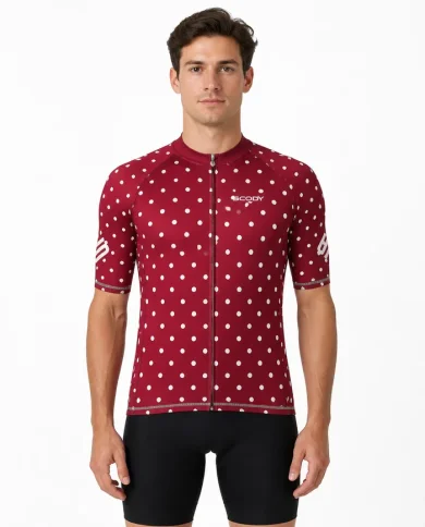 Claret Dots Triathlon Suit | SCODY Australia