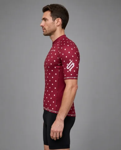 Claret Dots Triathlon Suit | SCODY Australia