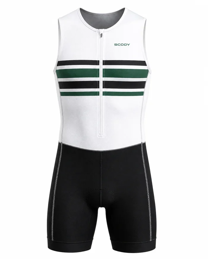 Perform Triathlon Suit Front Zip Sleeveless - Men - Varsity Stripe
