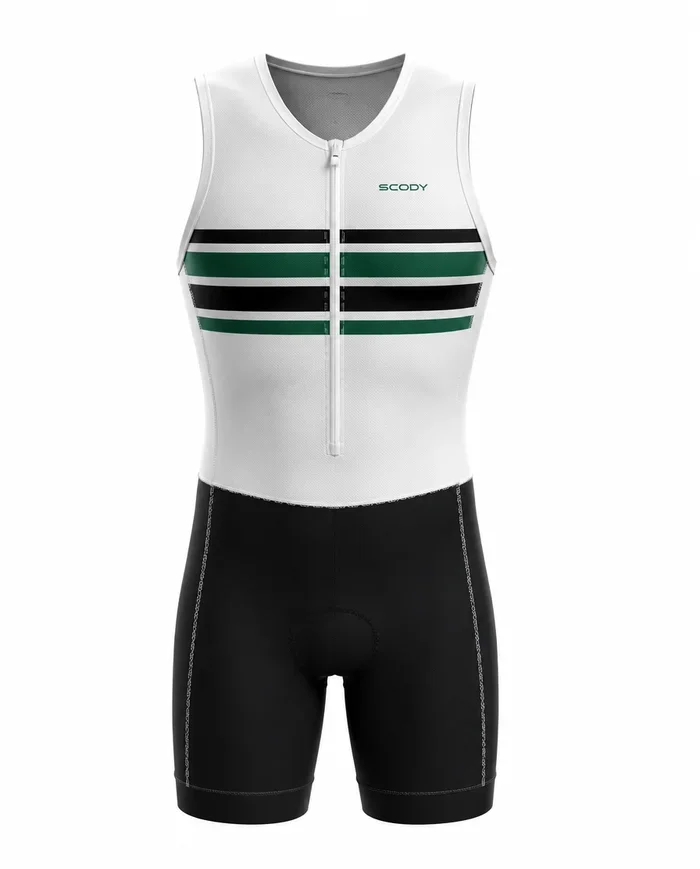 Perform Triathlon Suit Front Zip Sleeveless - Men - Varsity Stripe