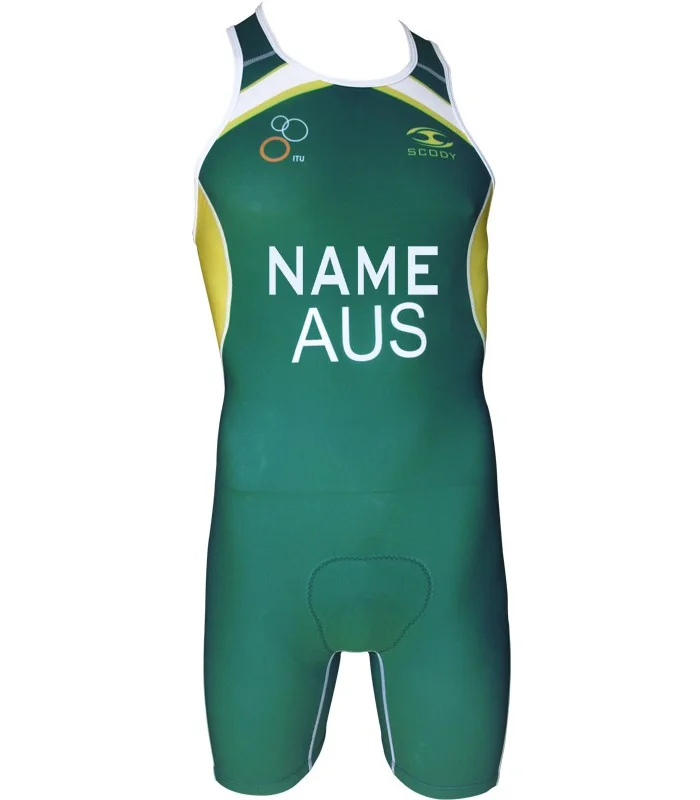 Optimise Lightspeed Triathlon Suit, Green and Gold