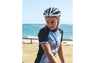 Romy rocking the Cockatoo Jersey in beautiful Moffat Beach, Queensland